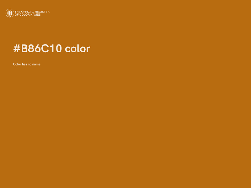 #B86C10 color image