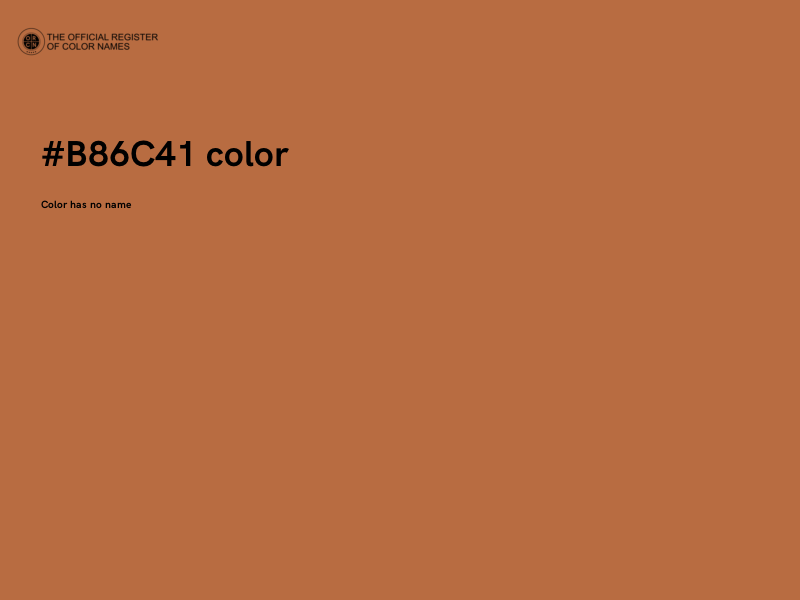 #B86C41 color image