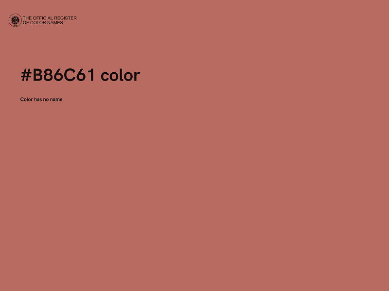 #B86C61 color image