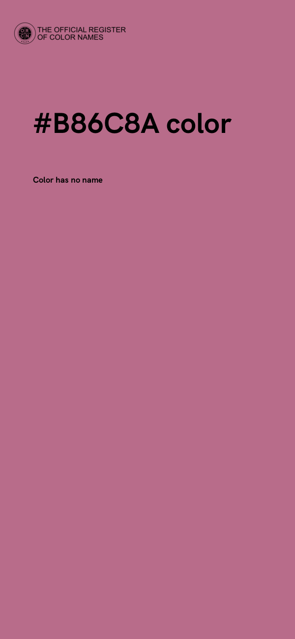 #B86C8A color image