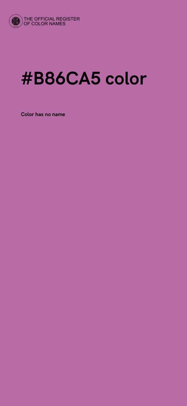 #B86CA5 color image