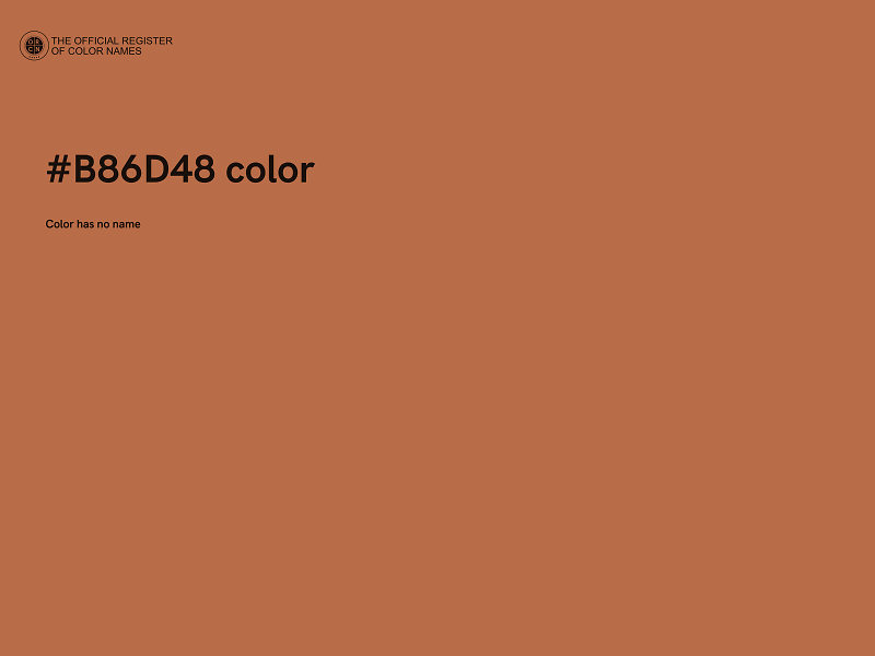 #B86D48 color image