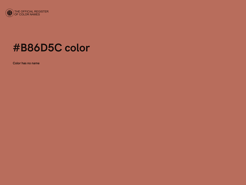 #B86D5C color image