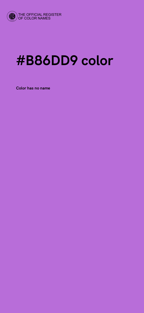 #B86DD9 color image