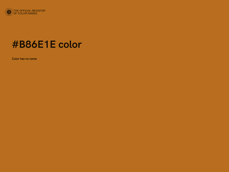 #B86E1E color image