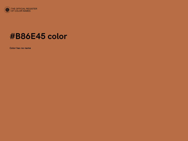 #B86E45 color image