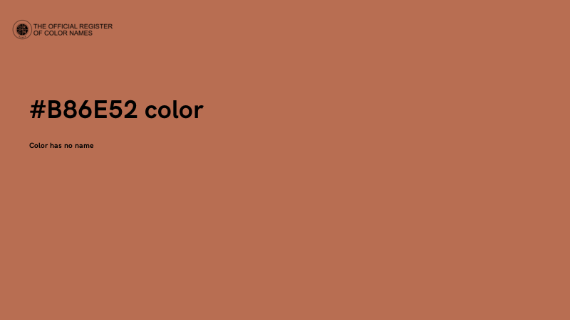 #B86E52 color image