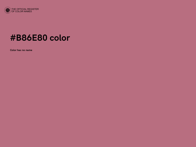#B86E80 color image