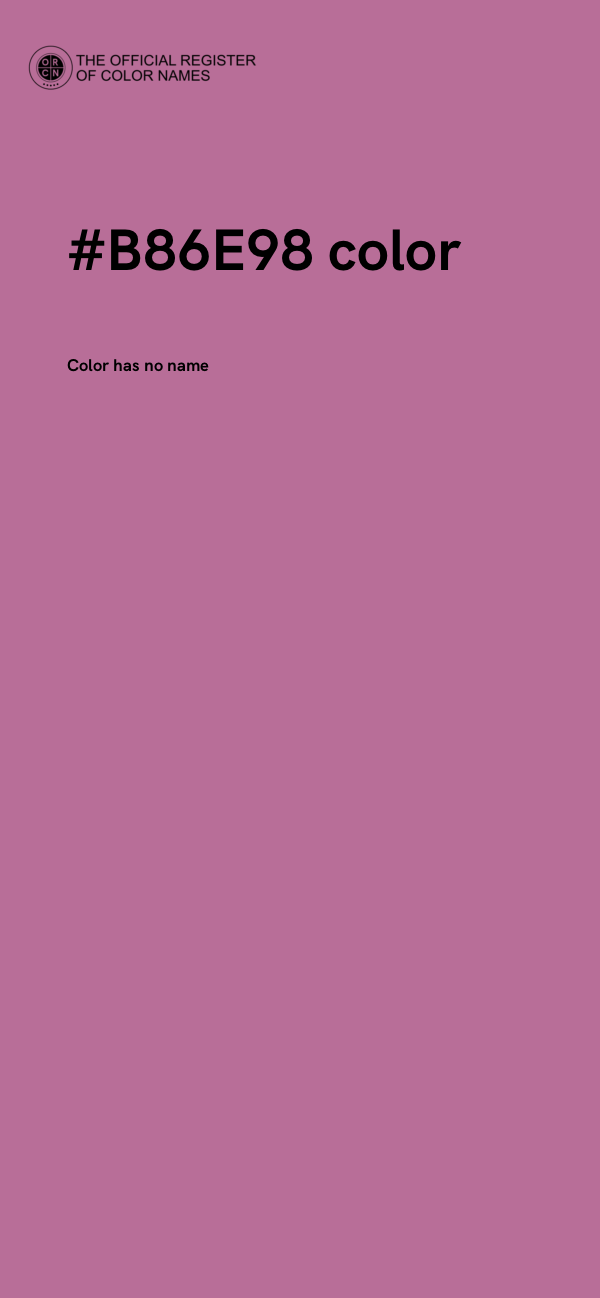 #B86E98 color image