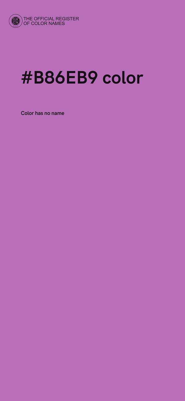 #B86EB9 color image