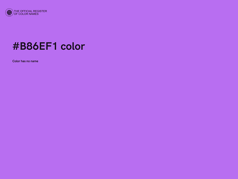 #B86EF1 color image