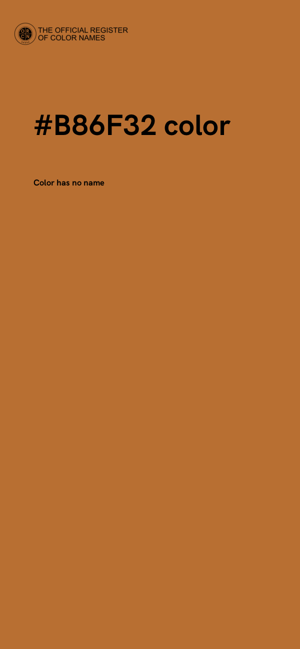 #B86F32 color image