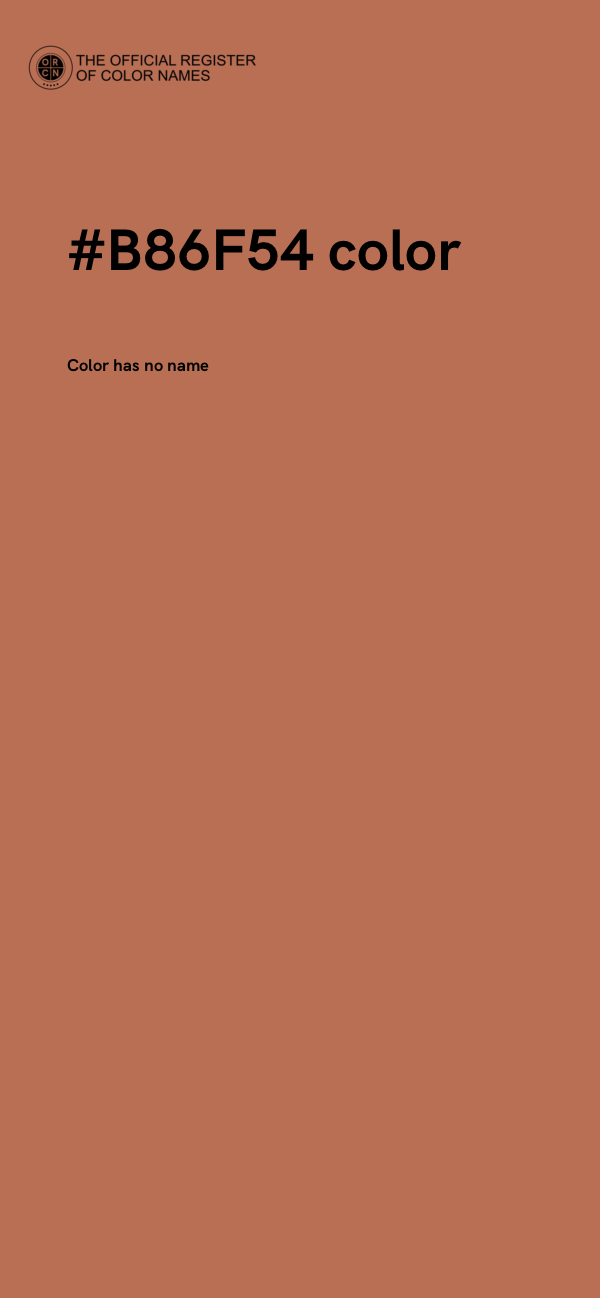 #B86F54 color image