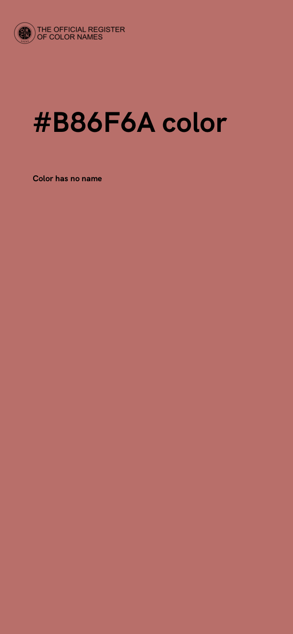 #B86F6A color image