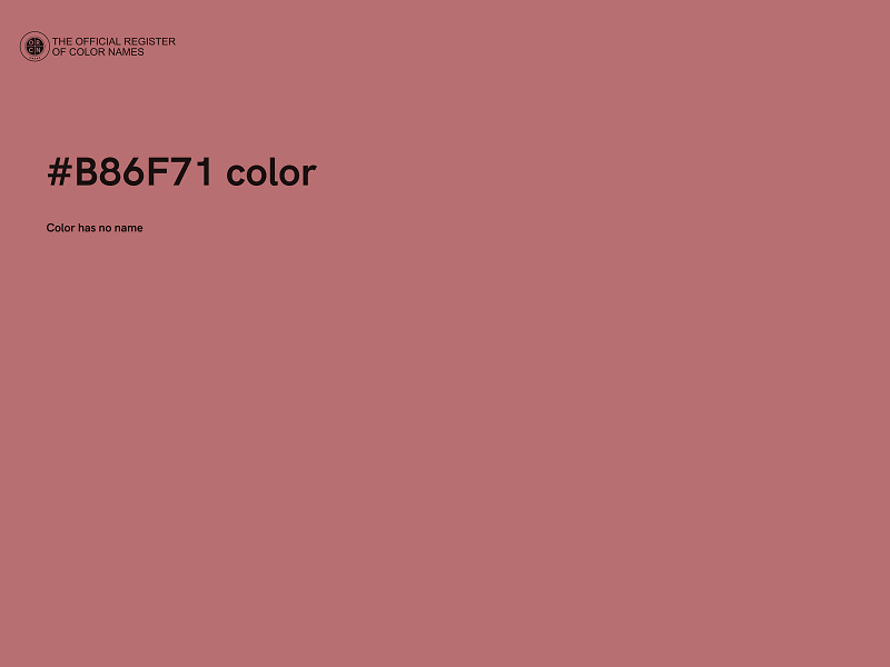 #B86F71 color image