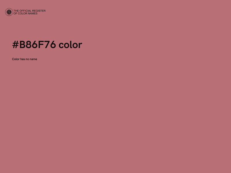 #B86F76 color image