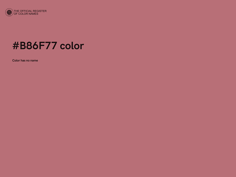 #B86F77 color image