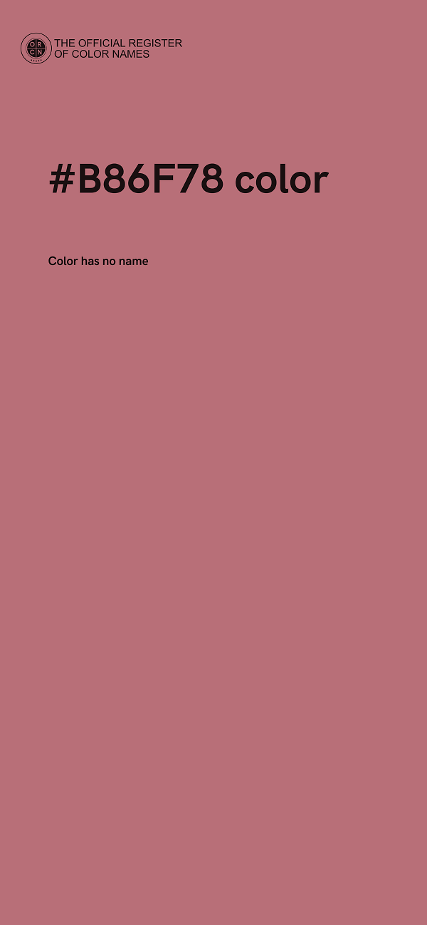 #B86F78 color image