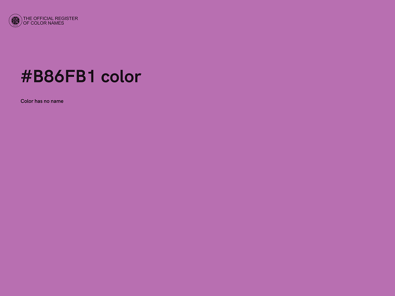 #B86FB1 color image