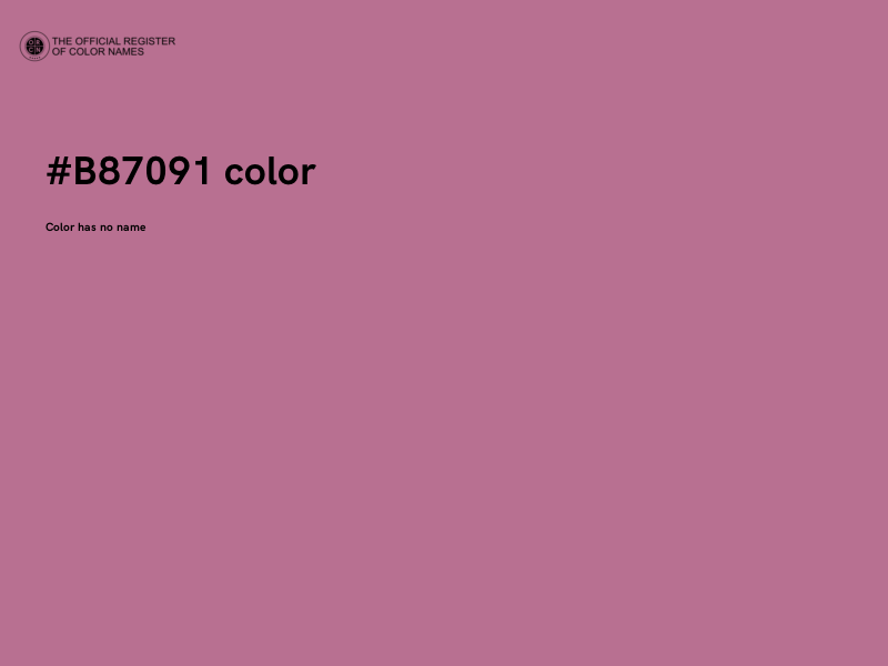 #B87091 color image