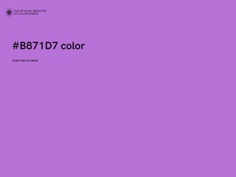 #B871D7 color image