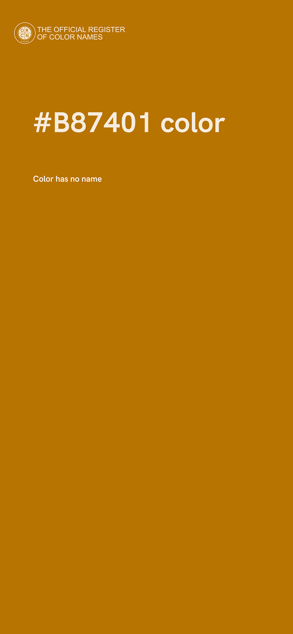 #B87401 color image