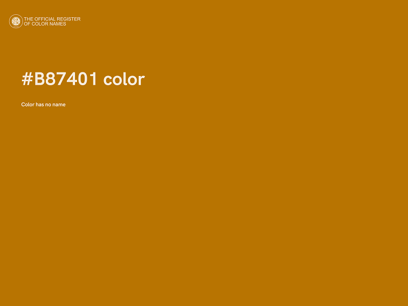 #B87401 color image