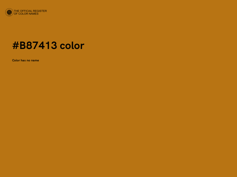 #B87413 color image
