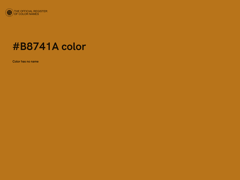 #B8741A color image