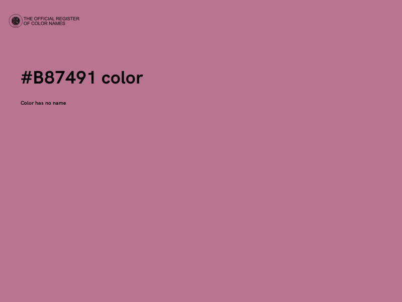 #B87491 color image