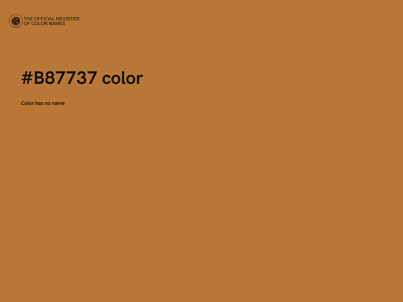 #B87737 color image