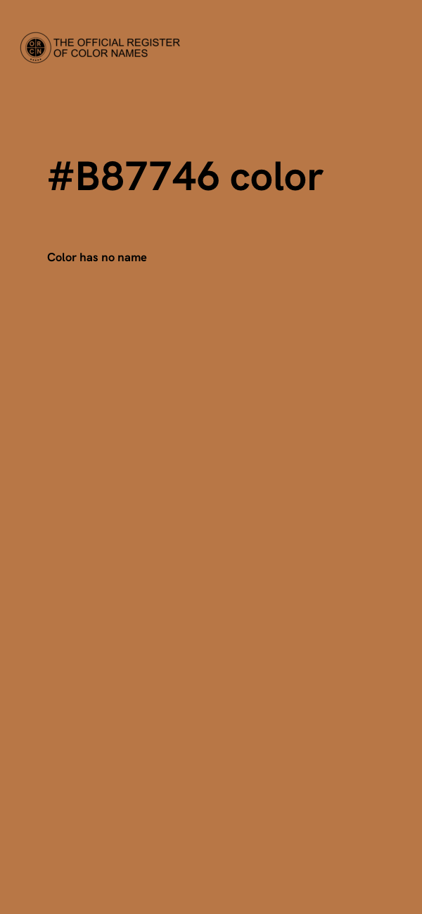 #B87746 color image