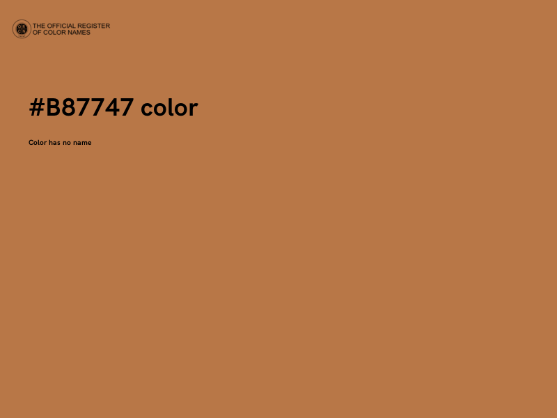 #B87747 color image