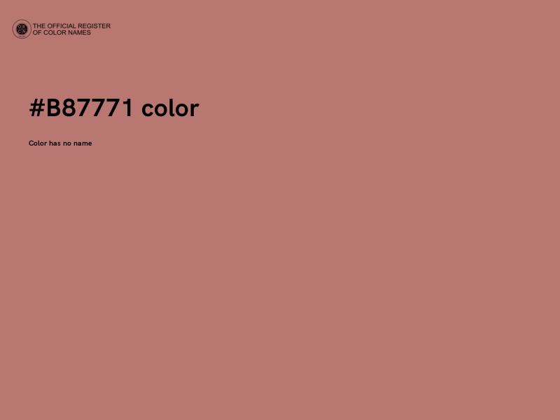 #B87771 color image