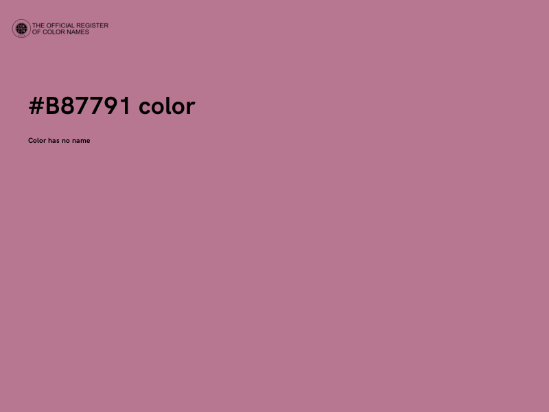 #B87791 color image