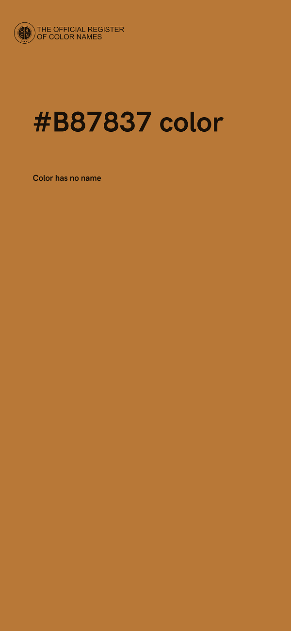 #B87837 color image