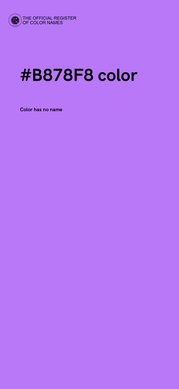 #B878F8 color image