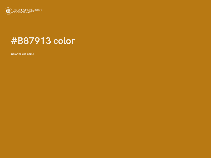#B87913 color image