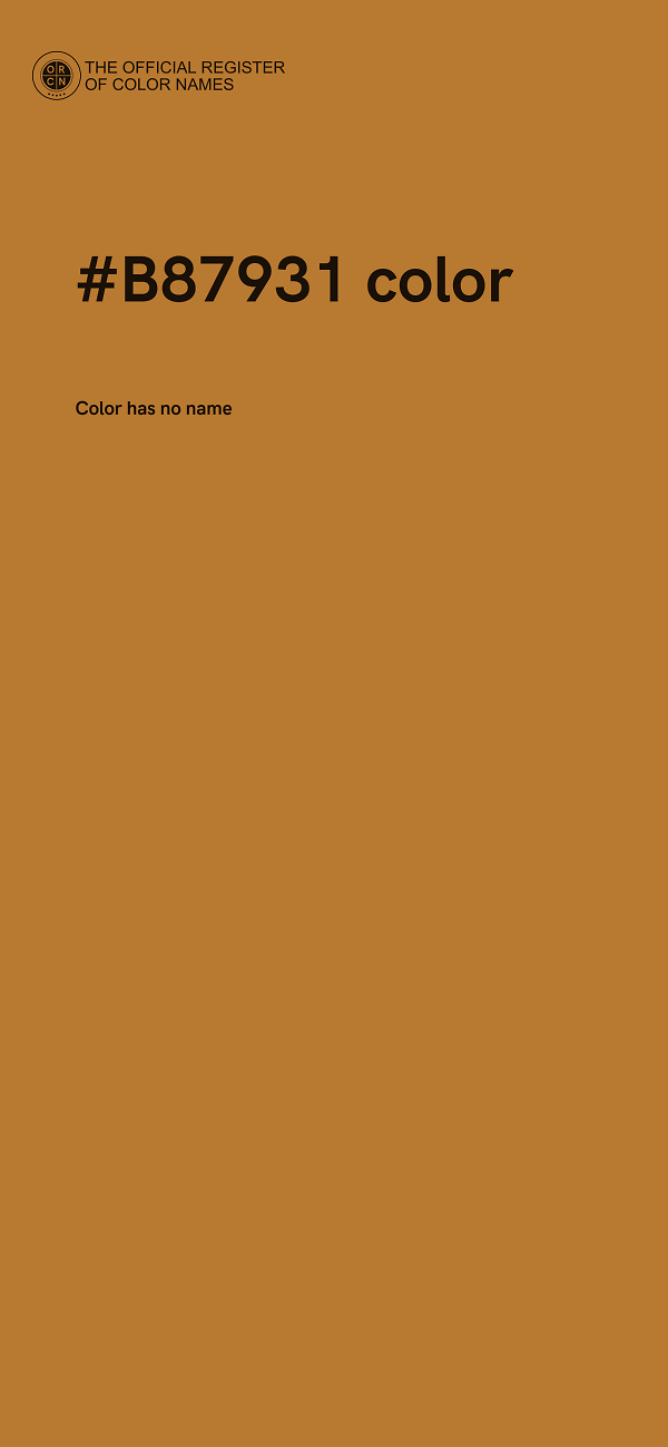 #B87931 color image