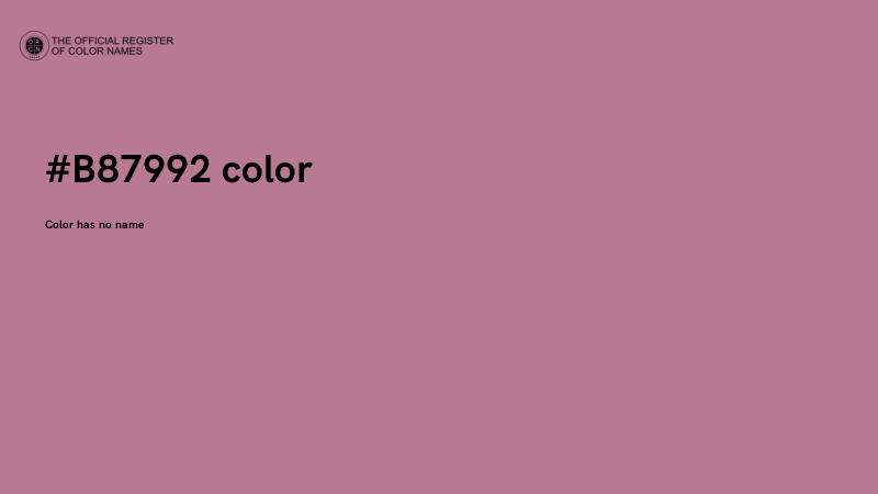 #B87992 color image