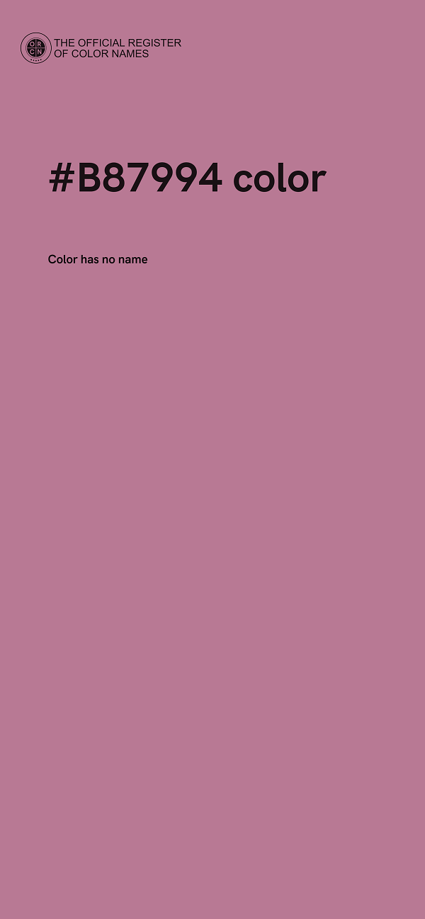 #B87994 color image