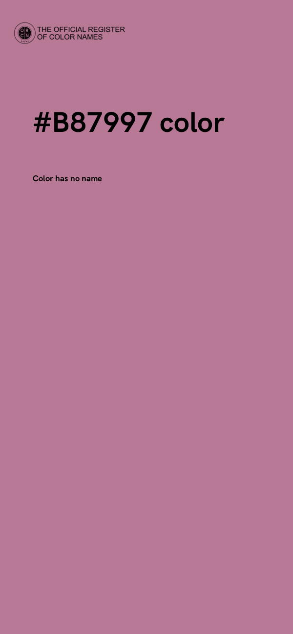 #B87997 color image