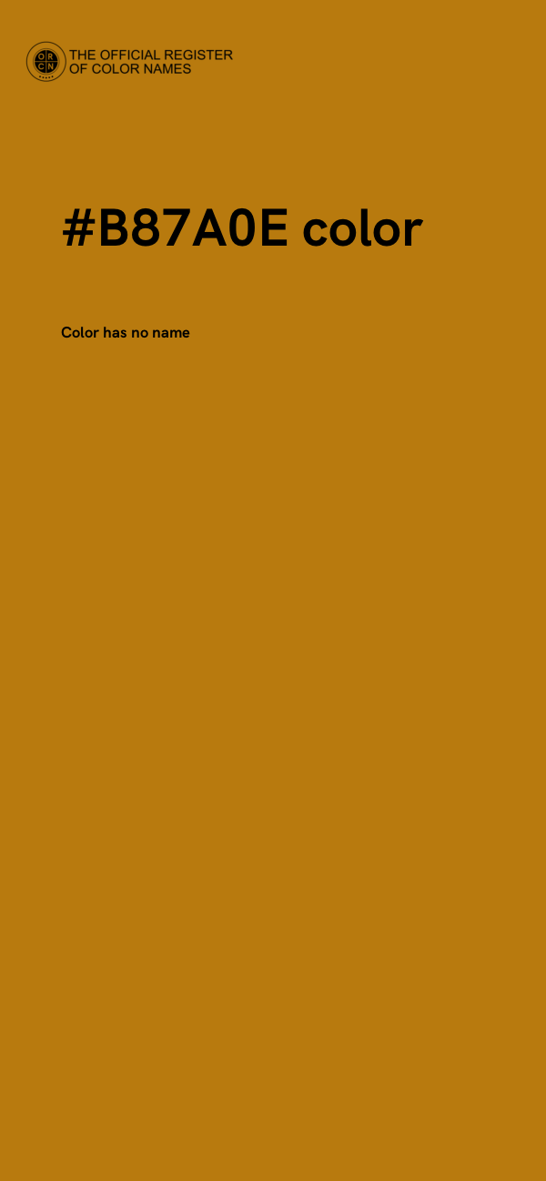 #B87A0E color image