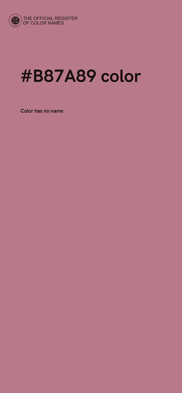 #B87A89 color image