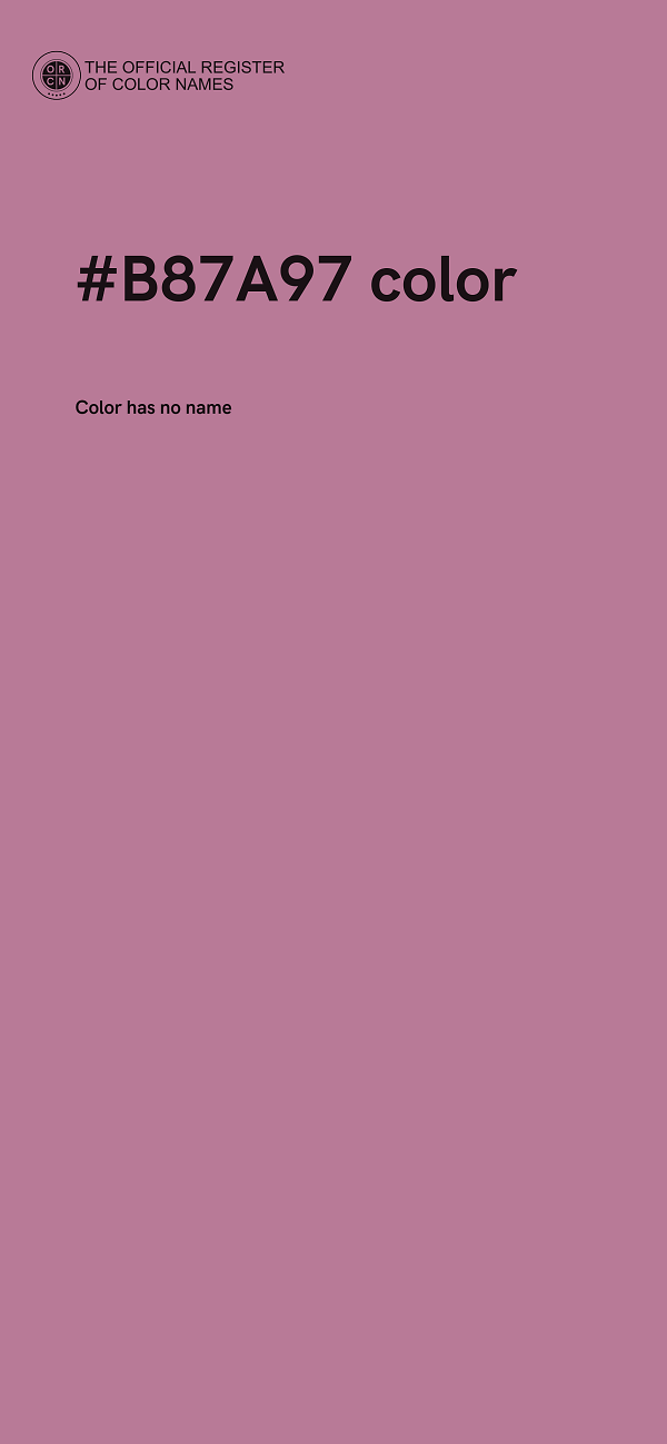 #B87A97 color image