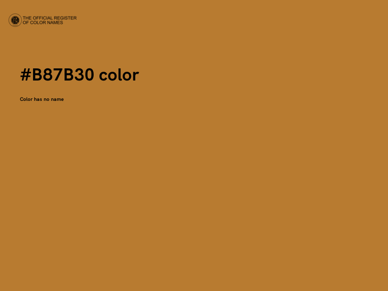 #B87B30 color image