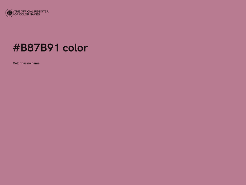 #B87B91 color image