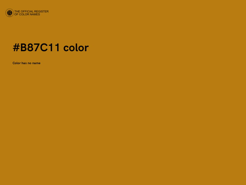 #B87C11 color image