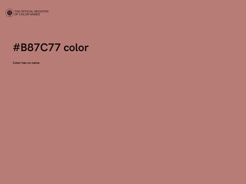 #B87C77 color image