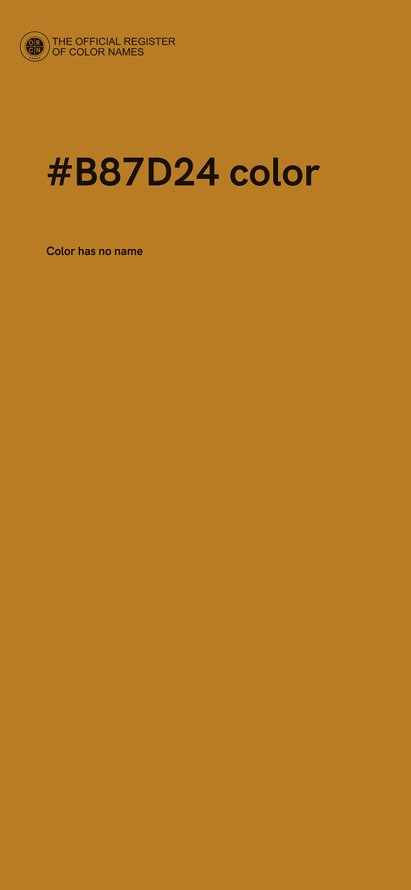 #B87D24 color image